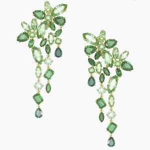 Swarovski Gema Matrix Elegant Green Crystal chandelier Earrings New in Box